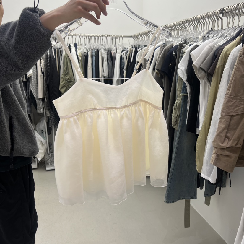 PADO韓國直郵實拍女裝新品推薦時尚休閑吊帶背心不含內搭PADO吊帶/背心圖色1