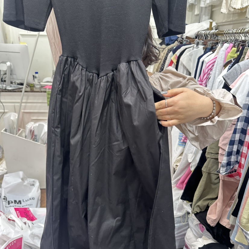 J.RITZY韓國東大門直郵女士新款熱賣人氣休閑連衣裙褶皺J.RITZY連衣裙