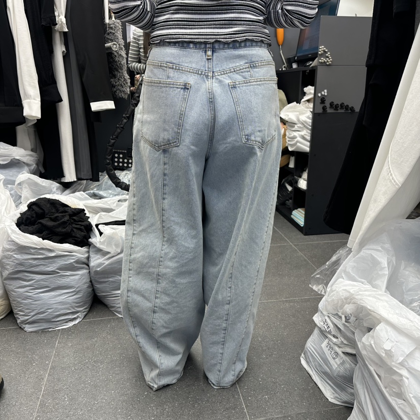 A-DEL韓國直郵實拍女裝新品職業熱賣休閑時尚26春夏牛仔褲A-DEL牛仔褲