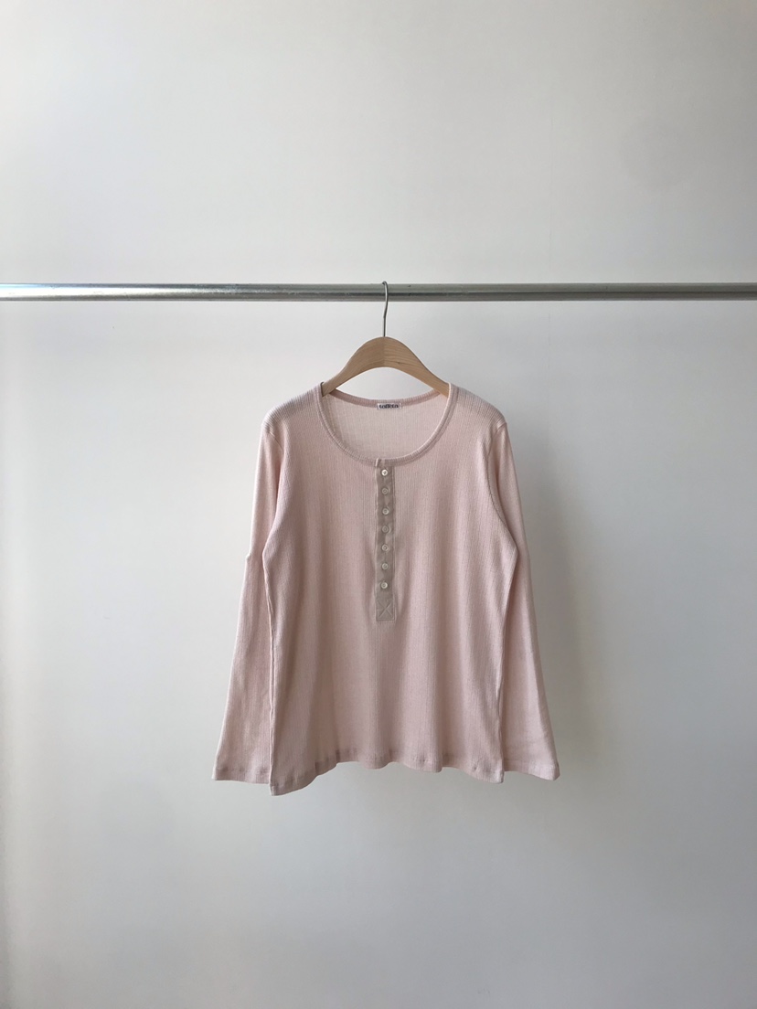 TAFFETA/MURET韓國東大門直郵女裝新款熱賣26春夏長袖T恤紐扣TAFFETA/MURET長袖T恤圖色2