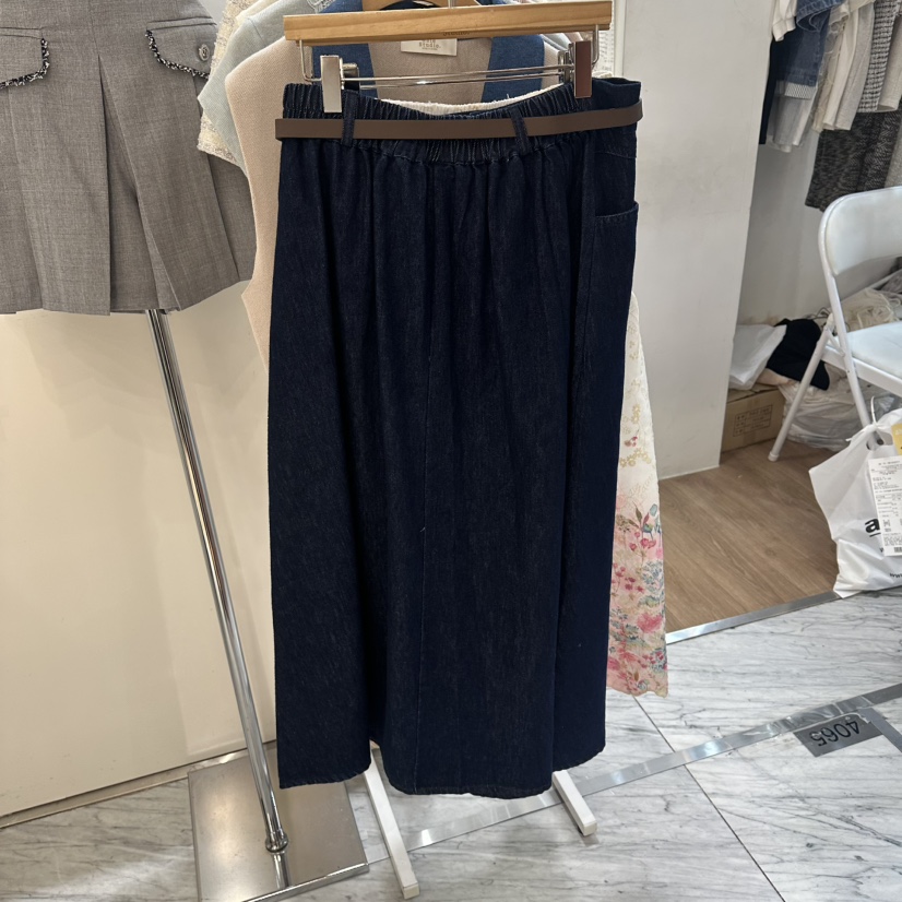 ABLESTUDIO韓國直郵女士新品推薦職業26春夏休閑長裙含腰帶ABLESTUDIO長裙