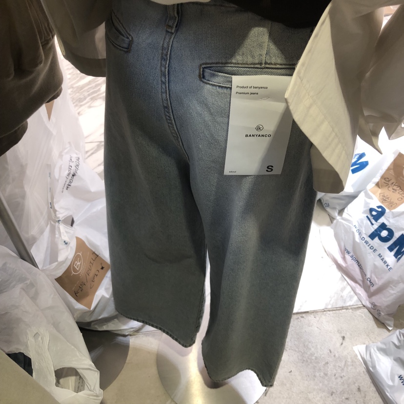 BANY ANCO韓國東大門代購女士新品休閑26春夏職業牛仔褲BANY ANCO牛仔褲