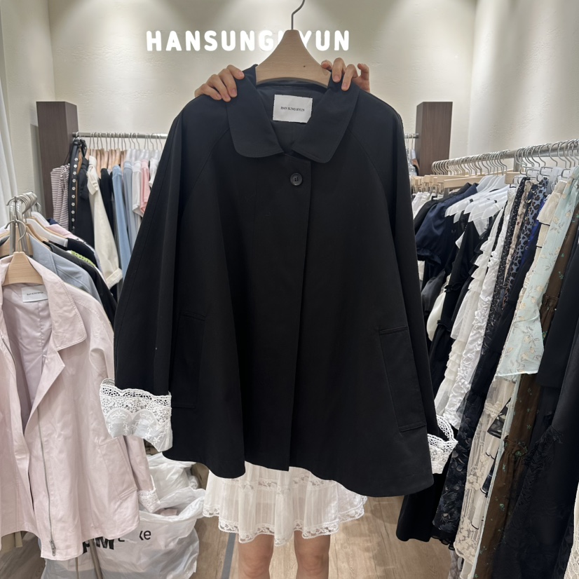 HANSUNGHYUN韓國直郵女士新款時尚休閑推薦人氣職業夾克蕾絲HANSUNGHYUN夾克圖色2