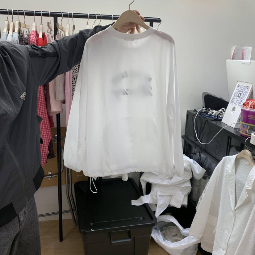 SPAGHETTI韓國直郵女士新款時尚職業休閑熱賣推薦衛衣尼龍spaghetti衛衣