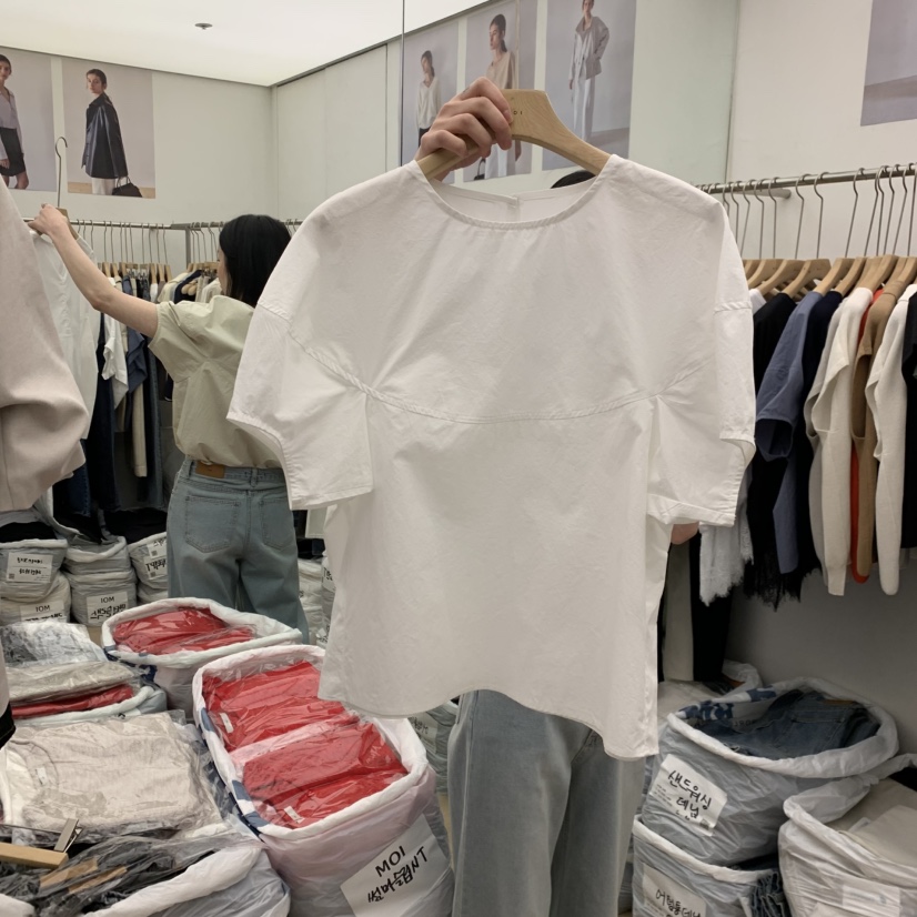 MOI-A韓國代購女士新款人氣休閑26春夏熱賣職業襯衫蕾絲衫MOI-A襯衫/蕾絲衫圖色1