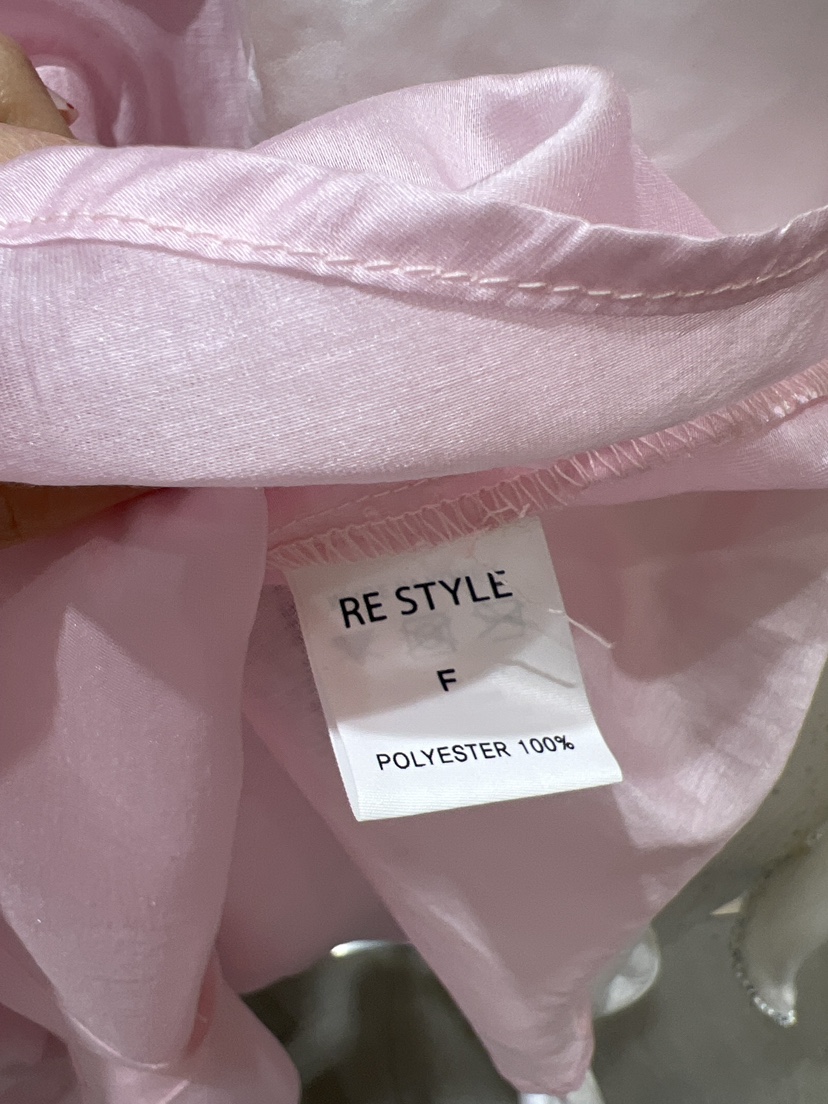 RE STYLE-Q韓國代購女士新款熱賣26春夏襯衫蕾絲衫天絲RE STYLE襯衫/蕾絲衫