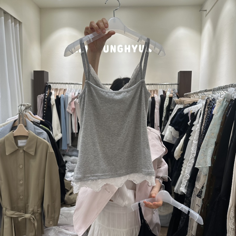 HANSUNGHYUN韓國代購女裝新品熱賣推薦人氣職業吊帶背心蕾絲HANSUNGHYUN吊帶/背心