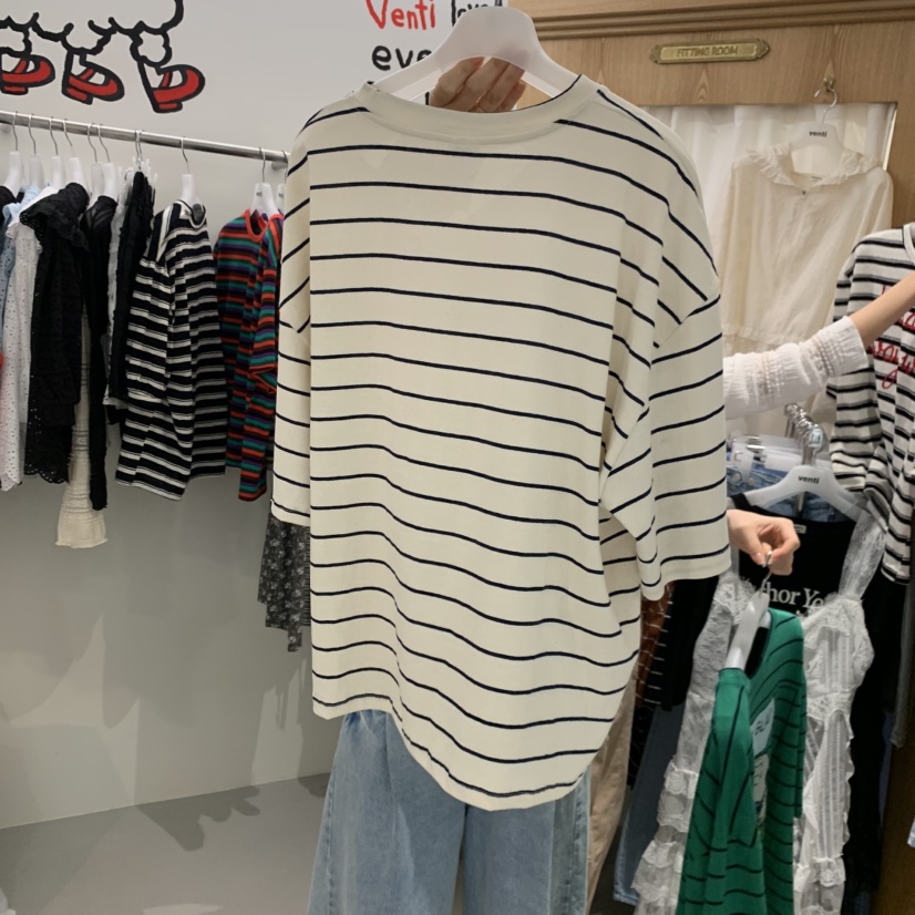 VENTI韓國東大門直郵女士新品職業休閑時尚26春夏人氣T恤VENTIT恤