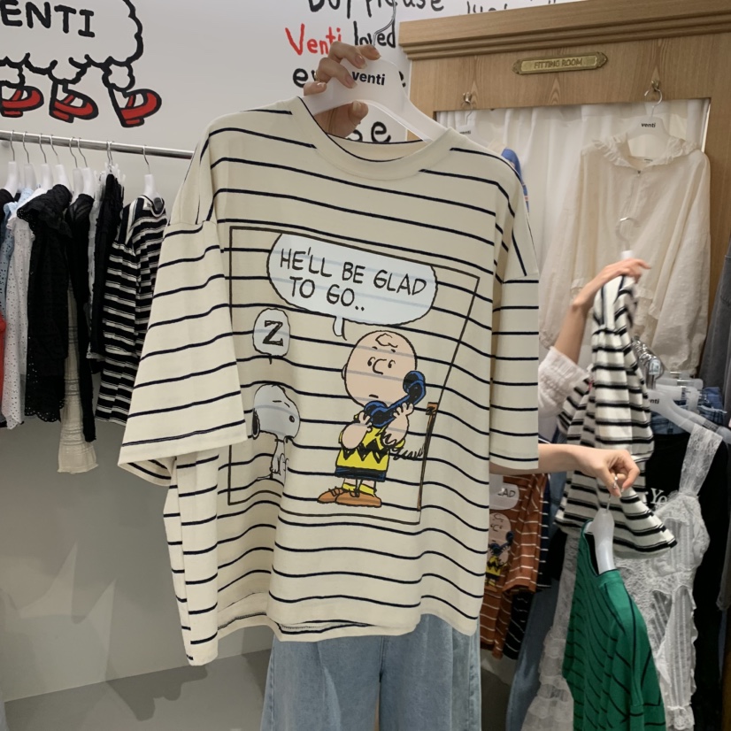 VENTI韓國東大門直郵女士新品職業休閑時尚26春夏人氣T恤VENTIT恤圖色1