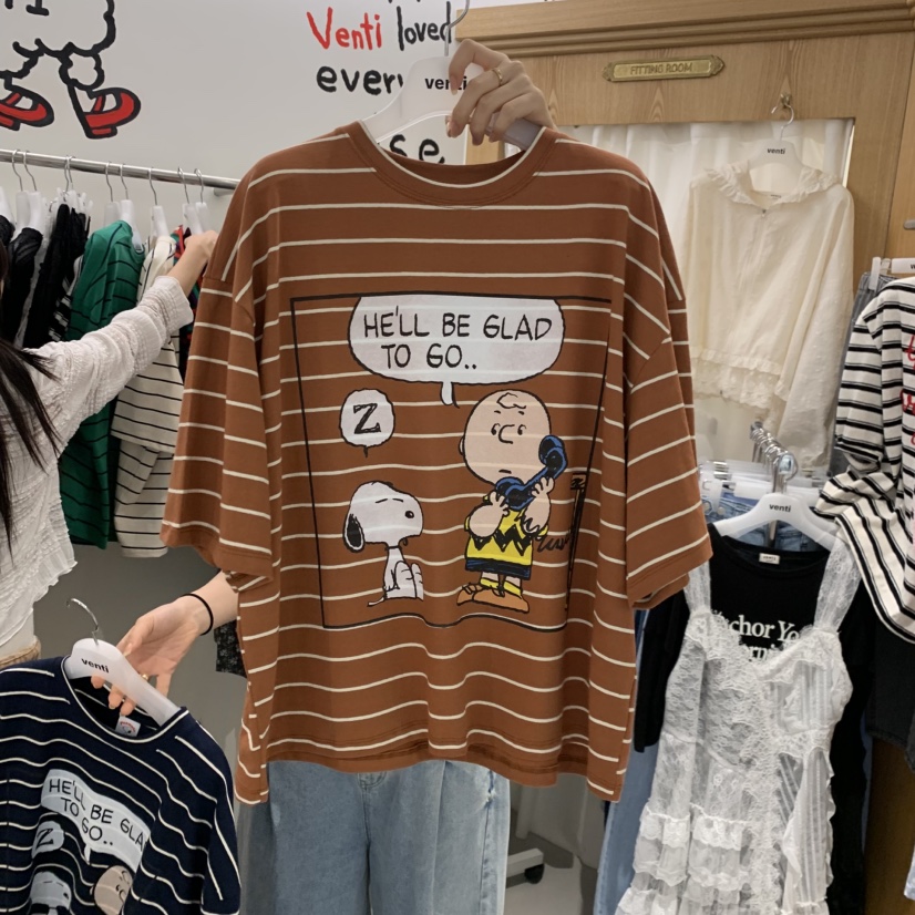 VENTI韓國東大門直郵女士新品職業休閑時尚26春夏人氣T恤VENTIT恤圖色3