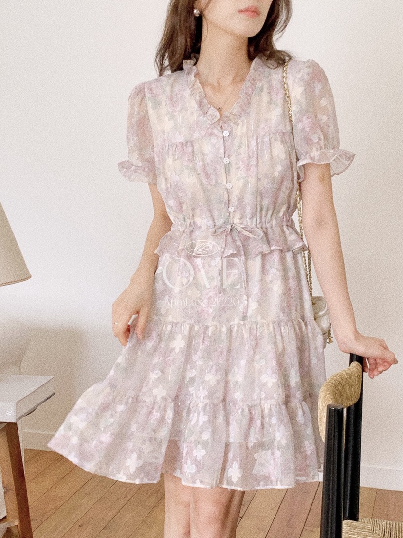 OVE韓國直郵實拍女裝新品熱賣時尚26春夏休閑推薦職業連衣裙OVE連衣裙