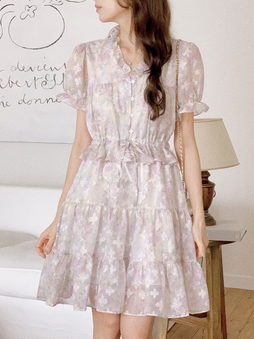 OVE韓國直郵實拍女裝新品熱賣時尚26春夏休閑推薦職業連衣裙OVE連衣裙