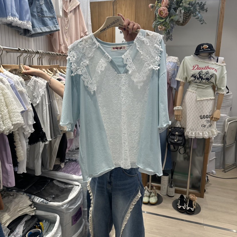 MARI CO韓國直郵實拍女士新品時尚職業推薦26春夏休閑T恤MARI COT恤圖色1