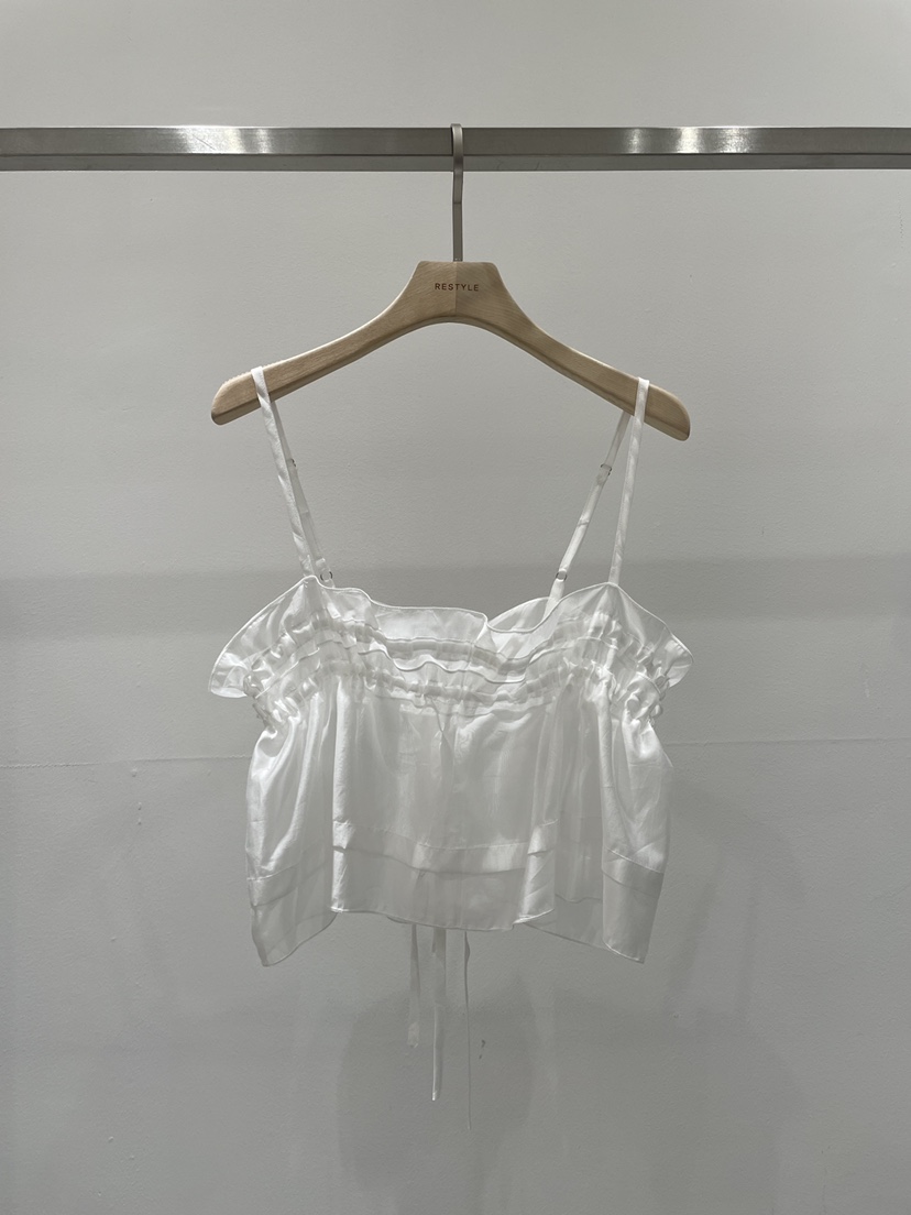 RE STYLE-Q韓國東大門代購女士新款職業休閑吊帶背心天絲RE STYLE吊帶/背心圖色1