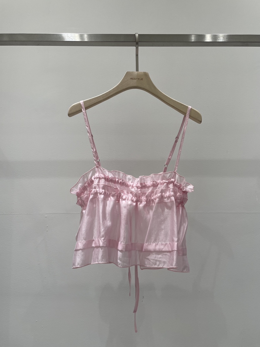 RE STYLE-Q韓國東大門代購女士新款職業休閑吊帶背心天絲RE STYLE吊帶/背心圖色2