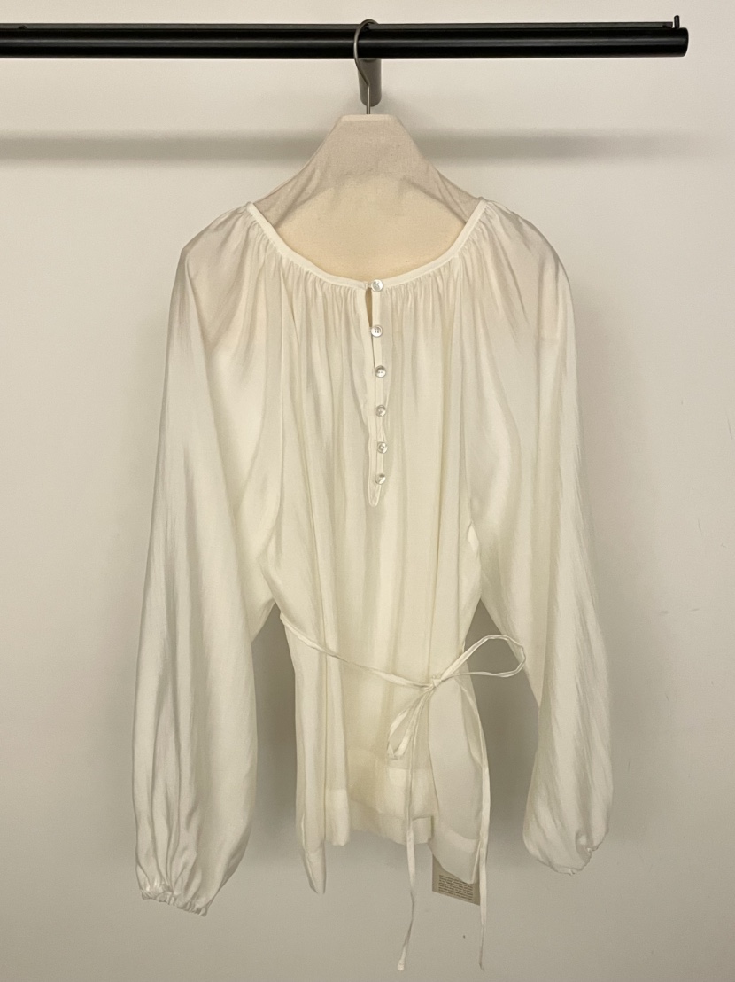 BOLD-A韓國東大門直郵女士新品時尚休閑襯衫蕾絲衫含腰繩RE BOLD襯衫/蕾絲衫圖色1