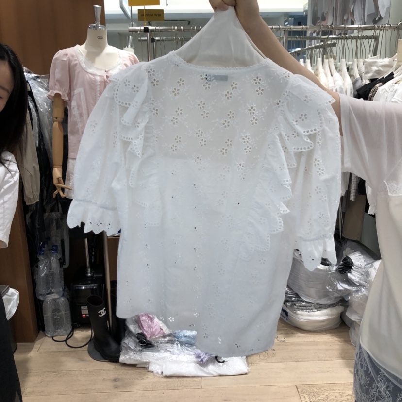 OGI韓國東大門代購女裝新品時尚休閑推薦職業熱賣襯衫蕾絲衫FLat OGI襯衫/蕾絲衫