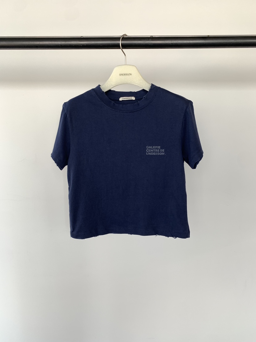 UNDERSON韓國東大門代購女士新品職業時尚休閑26春夏人氣T恤UNDERSONT恤圖色2藏藍