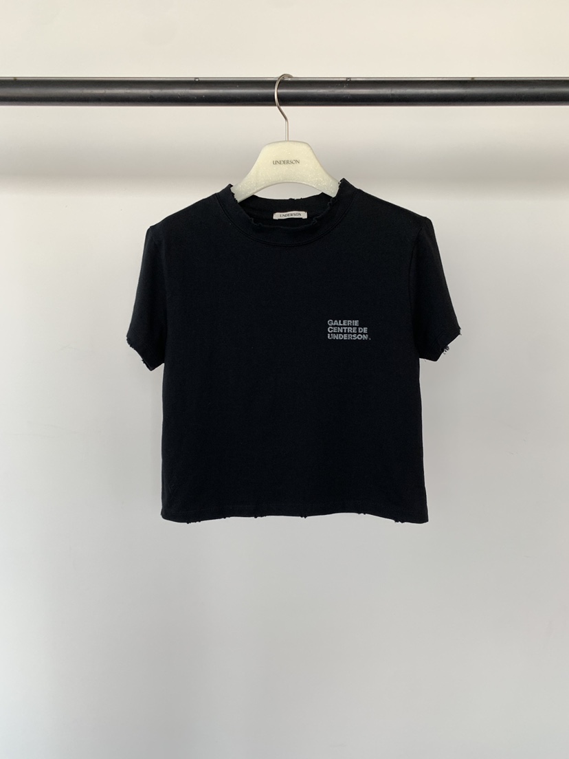 UNDERSON韓國東大門代購女士新品職業時尚休閑26春夏人氣T恤UNDERSONT恤圖色3黑