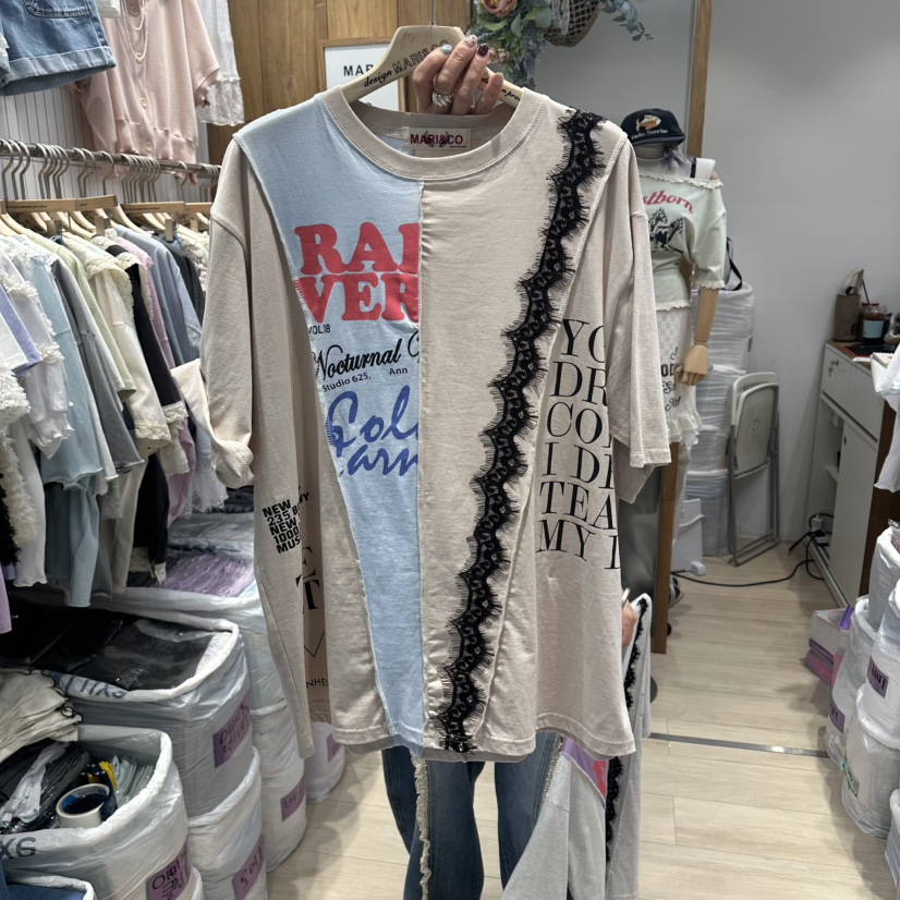 MARI CO韓國代購女裝新品時尚推薦人氣職業休閑熱賣26春夏T恤MARI COT恤圖色1