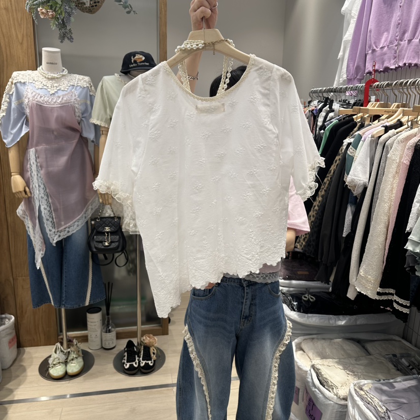 MARI CO韓國直郵實拍女士新款熱賣休閑職業推薦襯衫蕾絲衫MARI CO襯衫/蕾絲衫