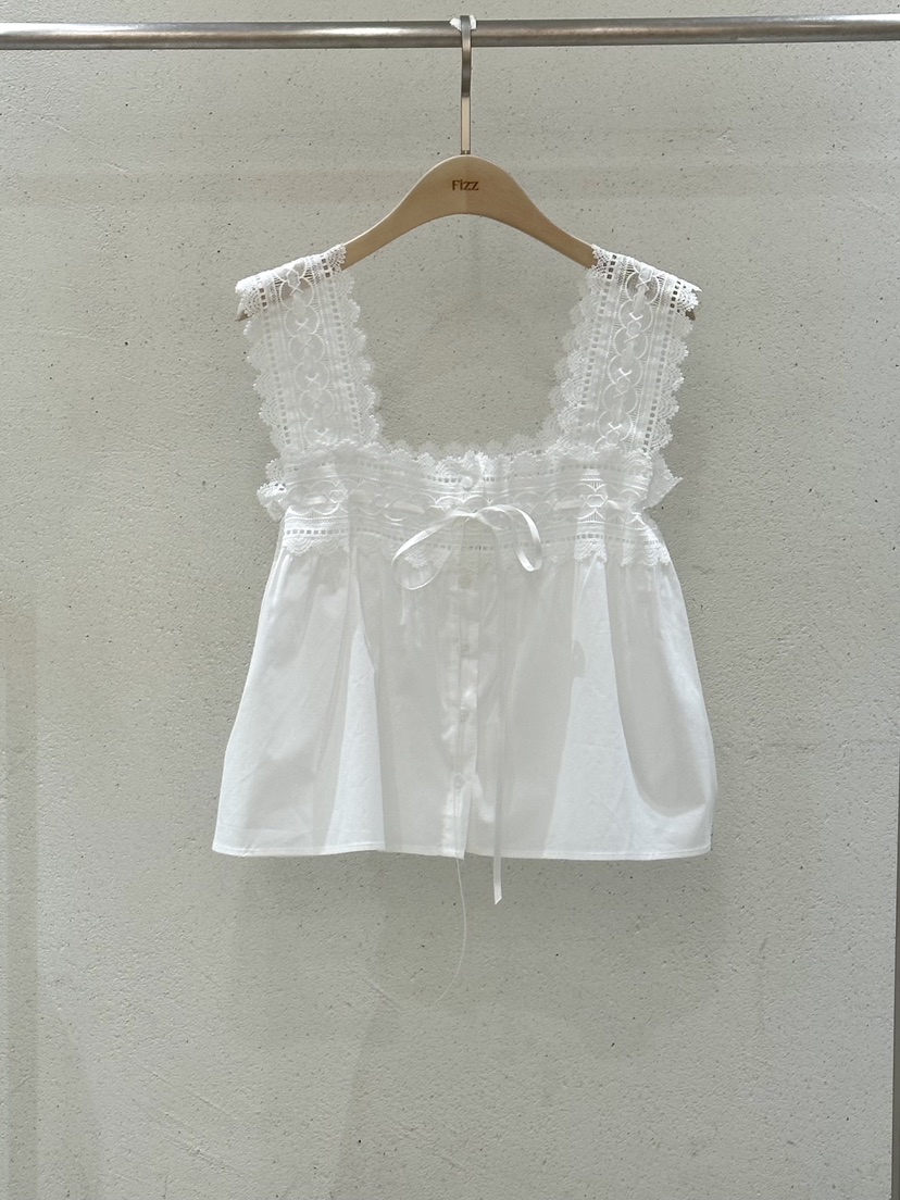 FIZZ韓國東大門代購女士新品休閑熱賣人氣26春夏吊帶背心蕾絲FIZZ吊帶/背心圖色1