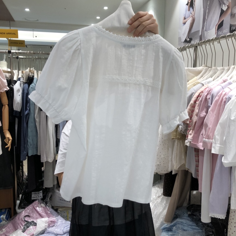 OGI韓國東大門代購女士新品推薦人氣時尚襯衫蕾絲衫不含內搭FLat OGI襯衫/蕾絲衫