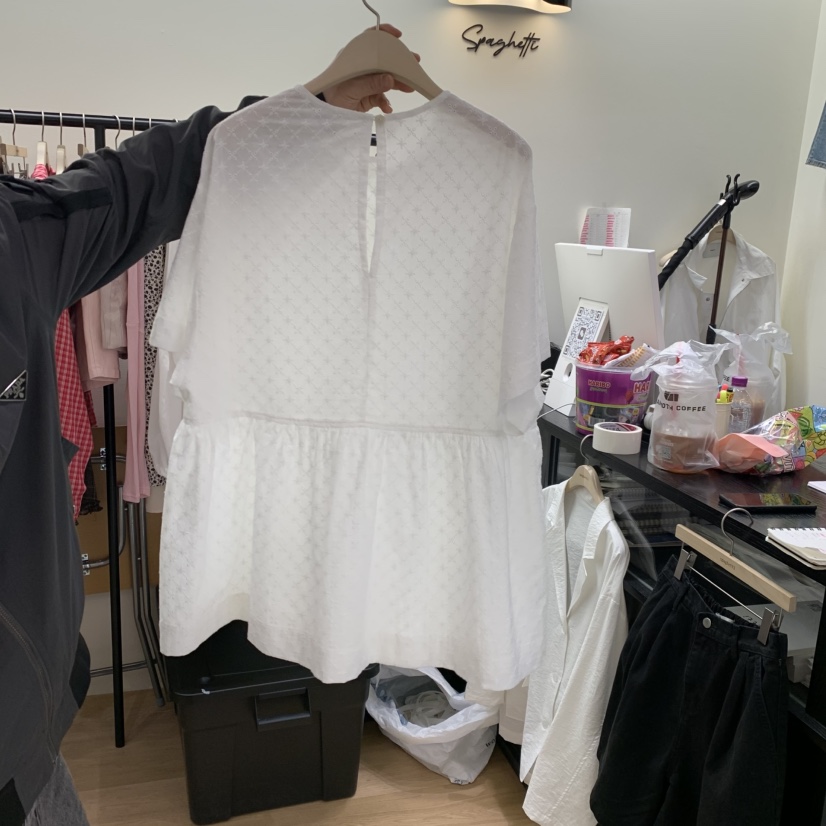 SPAGHETTI韓國直郵女裝新品職業26春夏時尚推薦襯衫蕾絲衫spaghetti襯衫/蕾絲衫