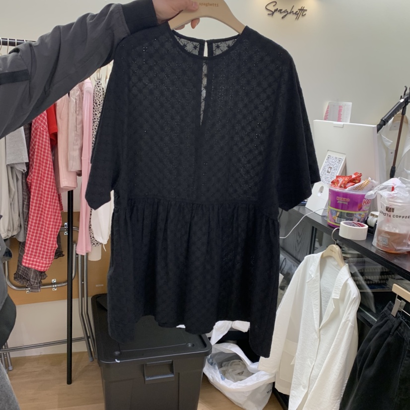 SPAGHETTI韓國直郵女裝新品職業26春夏時尚推薦襯衫蕾絲衫spaghetti襯衫/蕾絲衫圖色2