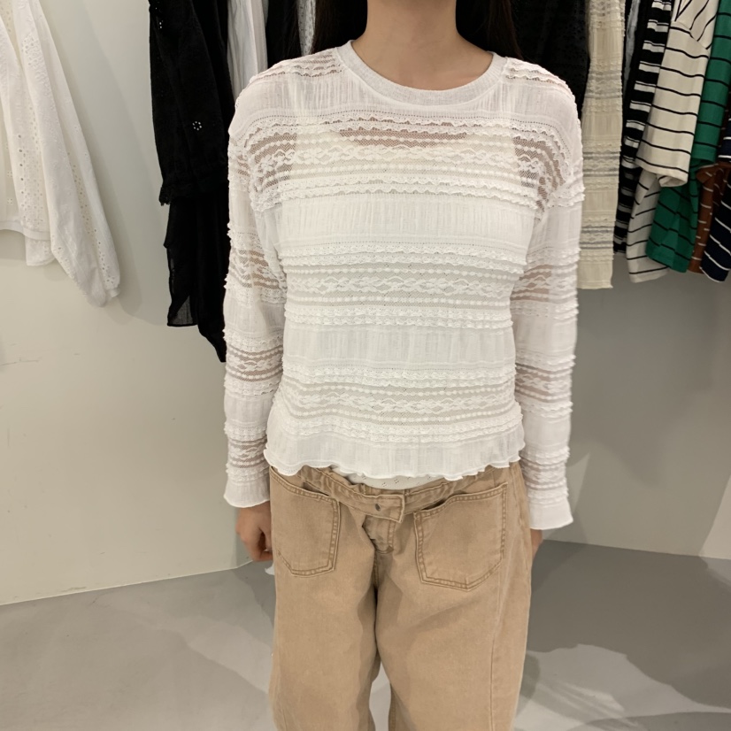 VENTI韓國直郵女士新款職業推薦26春夏人氣長袖T恤不含內搭VENTI長袖T恤圖色1