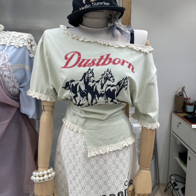 MARI CO韓國直郵女士新款26春夏時尚職業熱賣休閑人氣T恤MARI COT恤圖色1