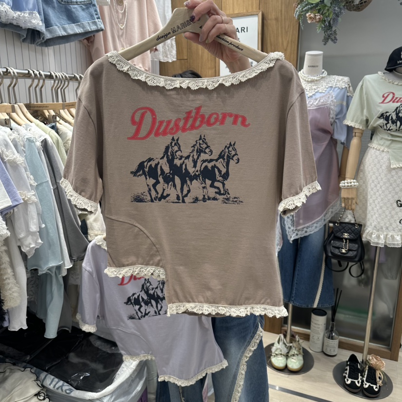 MARI CO韓國直郵女士新款26春夏時尚職業熱賣休閑人氣T恤MARI COT恤圖色2