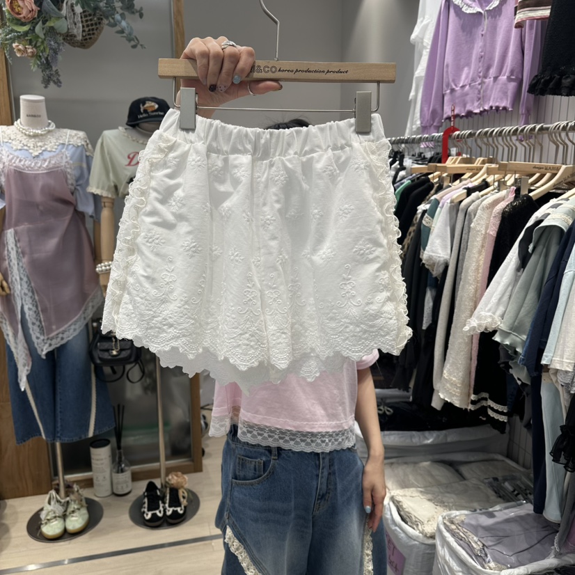 MARI CO韓國直郵女裝新款時尚推薦休閑職業26春夏短褲花朵MARI CO短褲圖色1