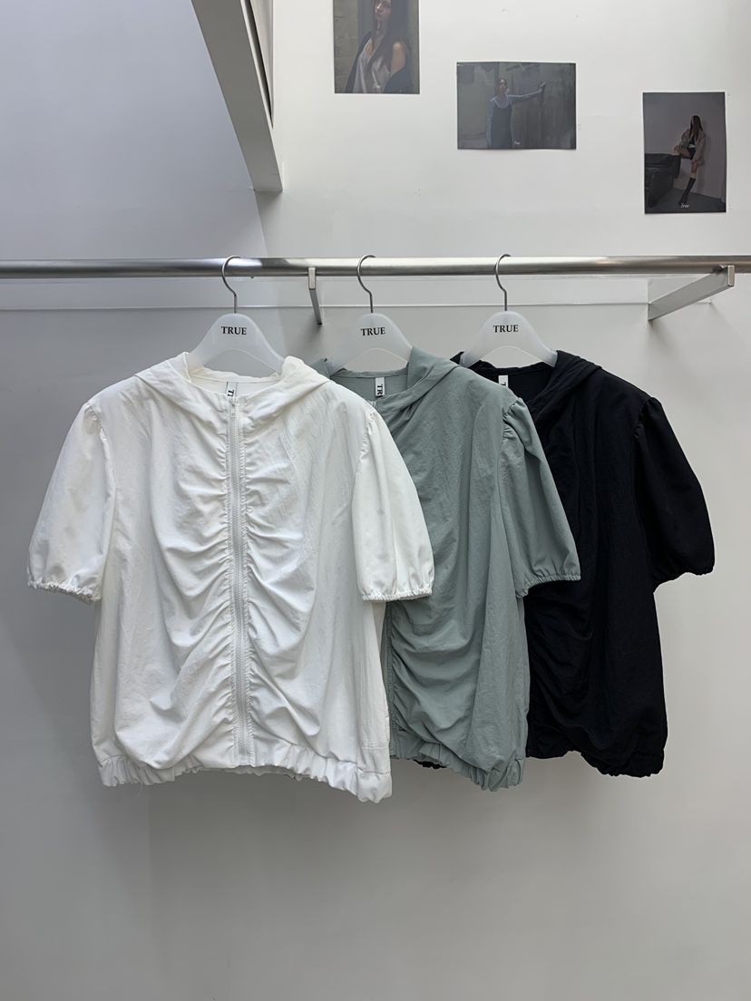 TRUE韓國直郵實拍女士新品26春夏職業推薦休閑人氣夾克褶皺TRUE夾克