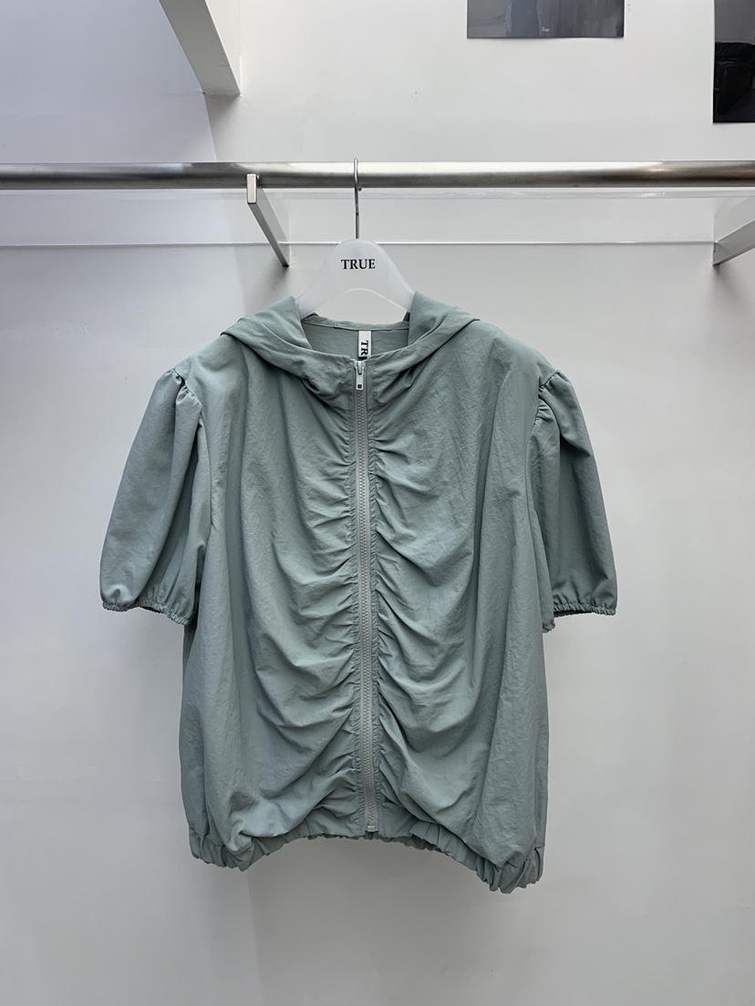 TRUE韓國直郵實拍女士新品26春夏職業推薦休閑人氣夾克褶皺TRUE夾克圖色2