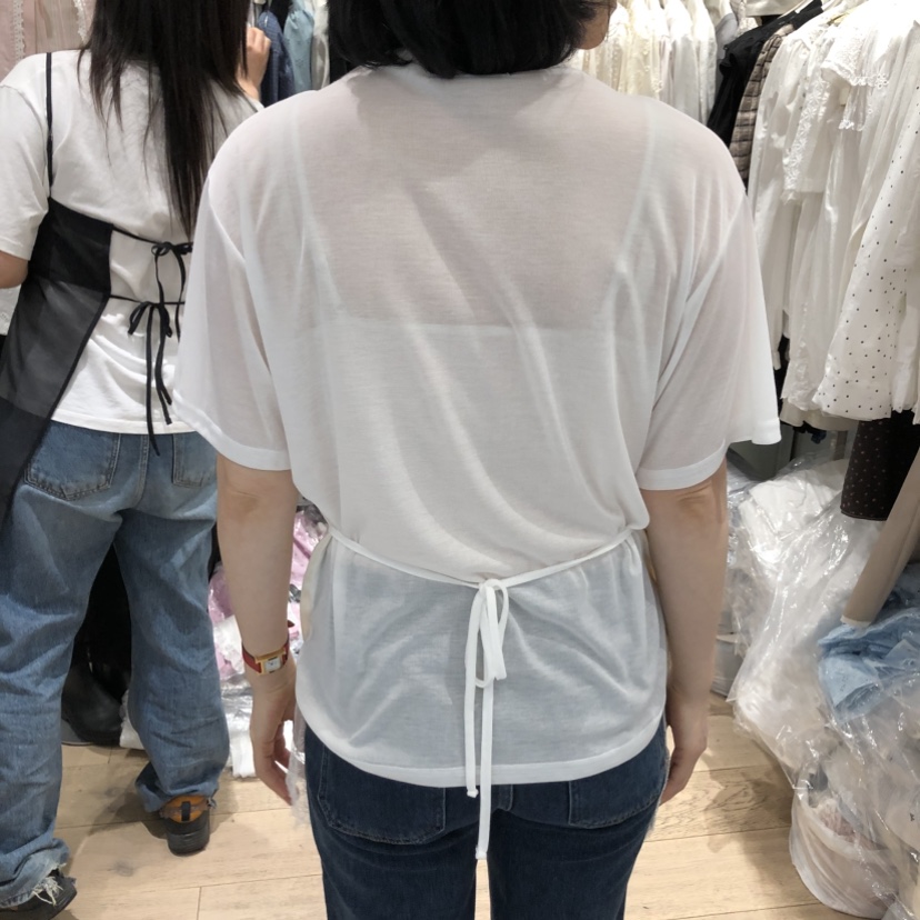 OGI韓國東大門代購女裝新品時尚休閑人氣職業T恤假兩件緞面FLat OGIT恤