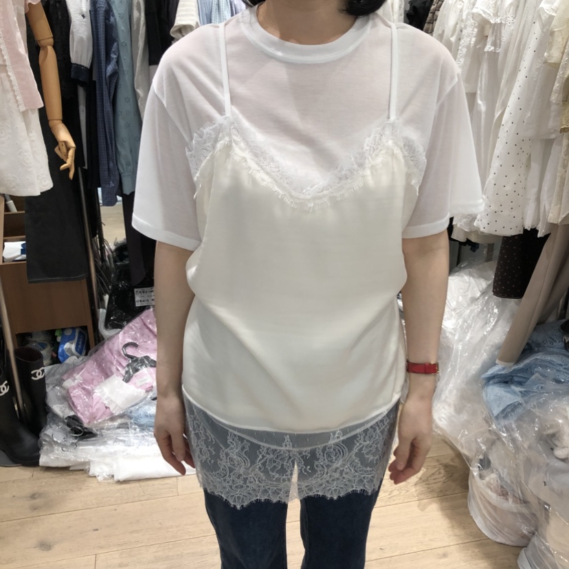 OGI韓國東大門代購女裝新品時尚休閑人氣職業T恤假兩件緞面FLat OGIT恤圖色1