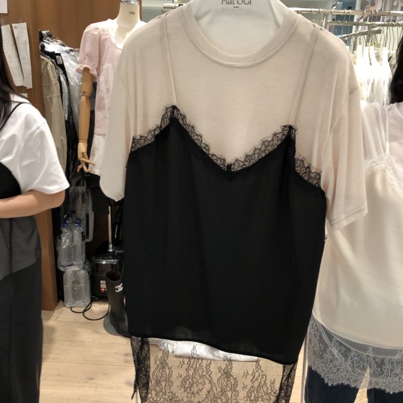 OGI韓國東大門代購女裝新品時尚休閑人氣職業T恤假兩件緞面FLat OGIT恤圖色2