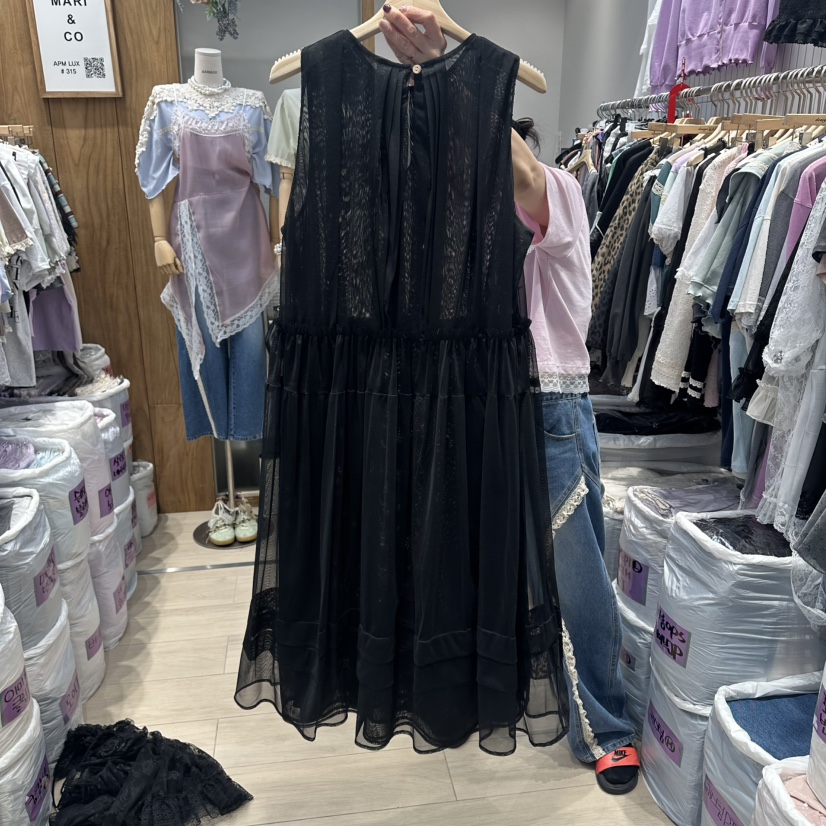 MARI CO韓國東大門直郵女裝新品26春夏時尚休閑職業連衣裙MARI CO連衣裙