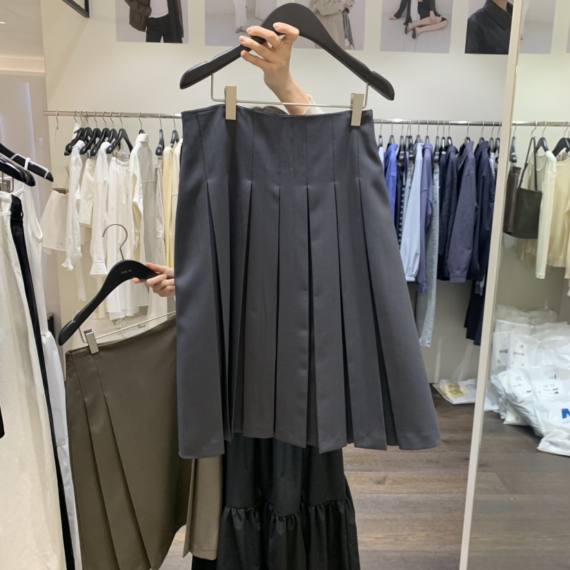 OURIN/THIS IS韓國代購女士新款休閑職業人氣半身裙中短裙OURIN/THIS IS半身裙/中短裙