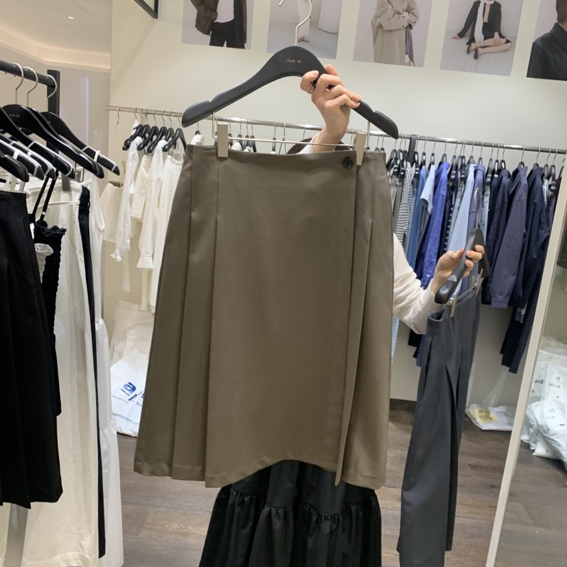 OURIN/THIS IS韓國代購女士新款休閑職業人氣半身裙中短裙OURIN/THIS IS半身裙/中短裙圖色2