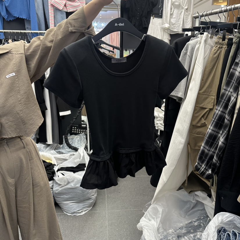 A-DEL韓國東大門代購女士新品休閑人氣職業26春夏時尚T恤A-DELT恤圖色2