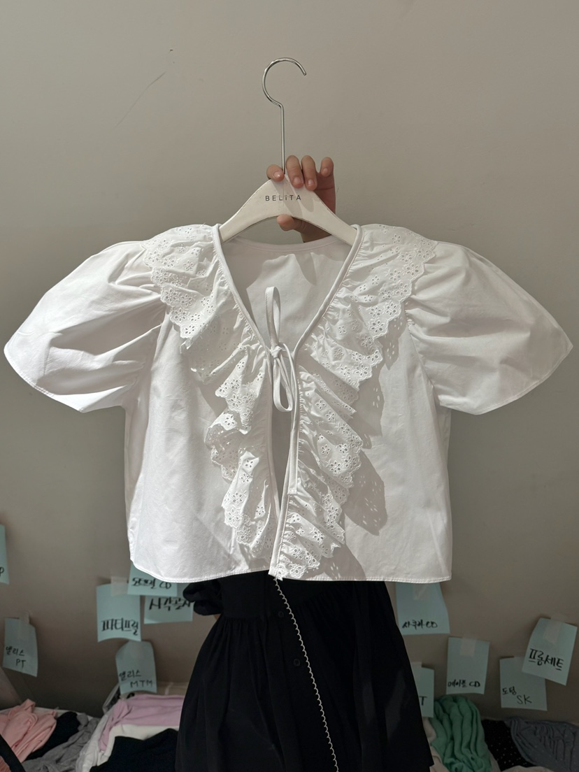 BELITA-L韓國直郵實拍女士新款推薦休閑時尚襯衫蕾絲衫豹紋BELITA-L襯衫/蕾絲衫圖色1