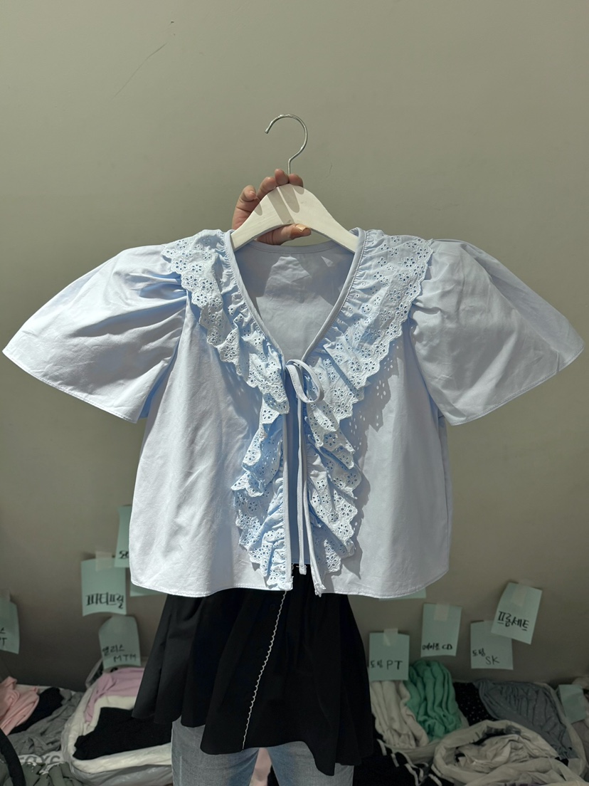 BELITA-L韓國直郵實拍女士新款推薦休閑時尚襯衫蕾絲衫豹紋BELITA-L襯衫/蕾絲衫圖色3