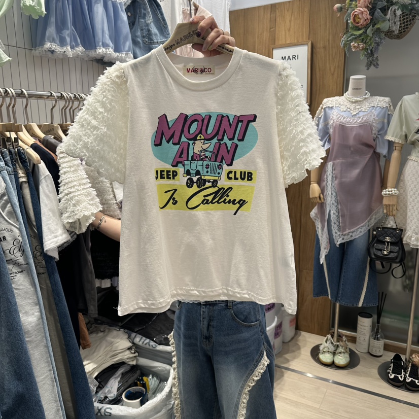 MARI CO韓國直郵實拍女裝新款人氣時尚休閑推薦熱賣26春夏T恤MARI COT恤圖色1