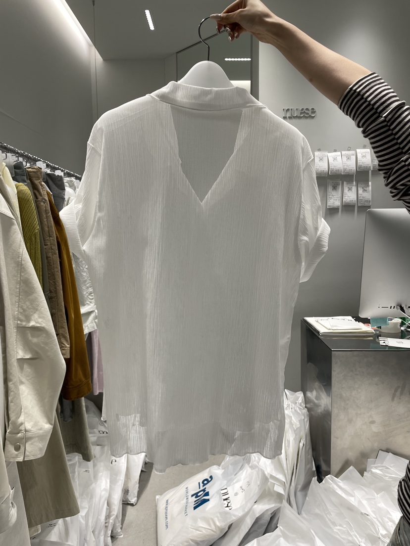 NUESE韓國直郵實拍女士新款熱賣職業時尚26春夏襯衫蕾絲衫NUESE襯衫/蕾絲衫