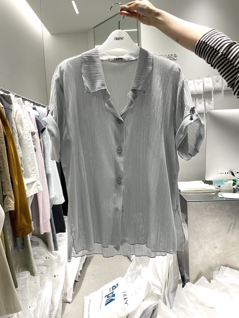 NUESE韓國直郵實拍女士新款熱賣職業時尚26春夏襯衫蕾絲衫NUESE襯衫/蕾絲衫圖色2