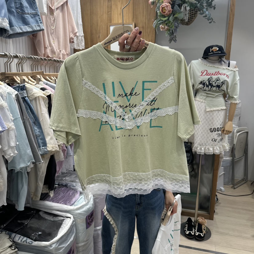 MARI CO韓國直郵實拍女裝新款人氣26春夏時尚熱賣推薦T恤MARI COT恤圖色3