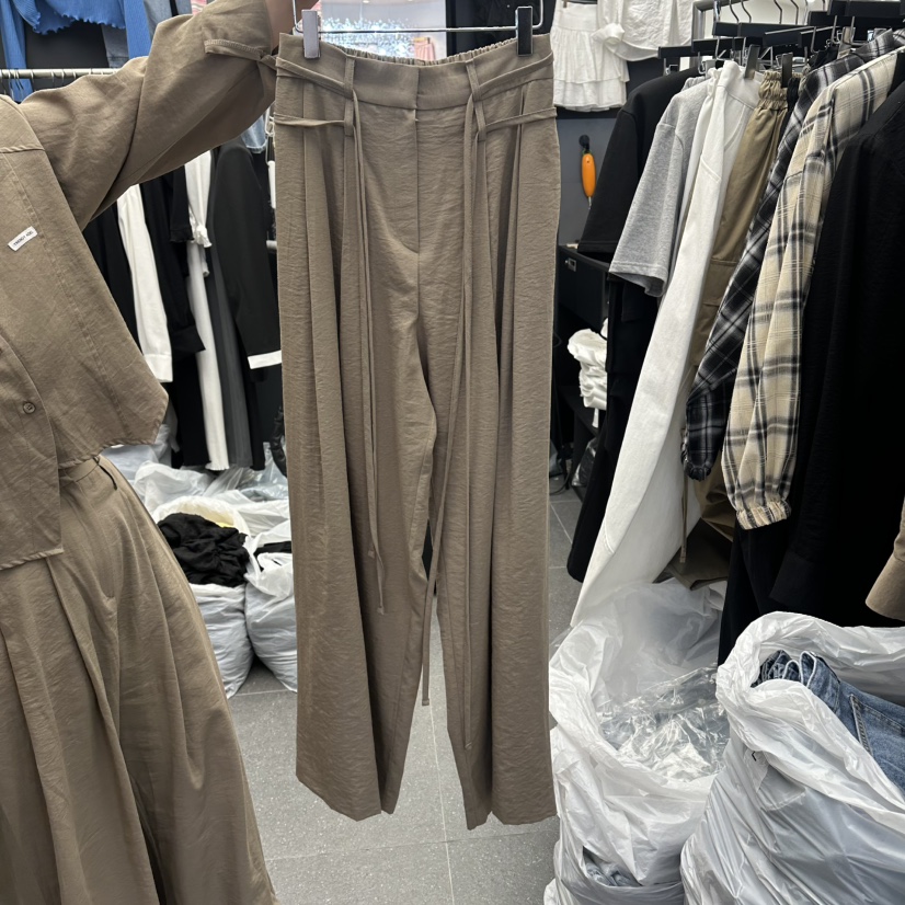 A-DEL韓國東大門直郵女裝新品26春夏人氣休閑休閑褲含腰帶A-DEL休閑褲圖色2