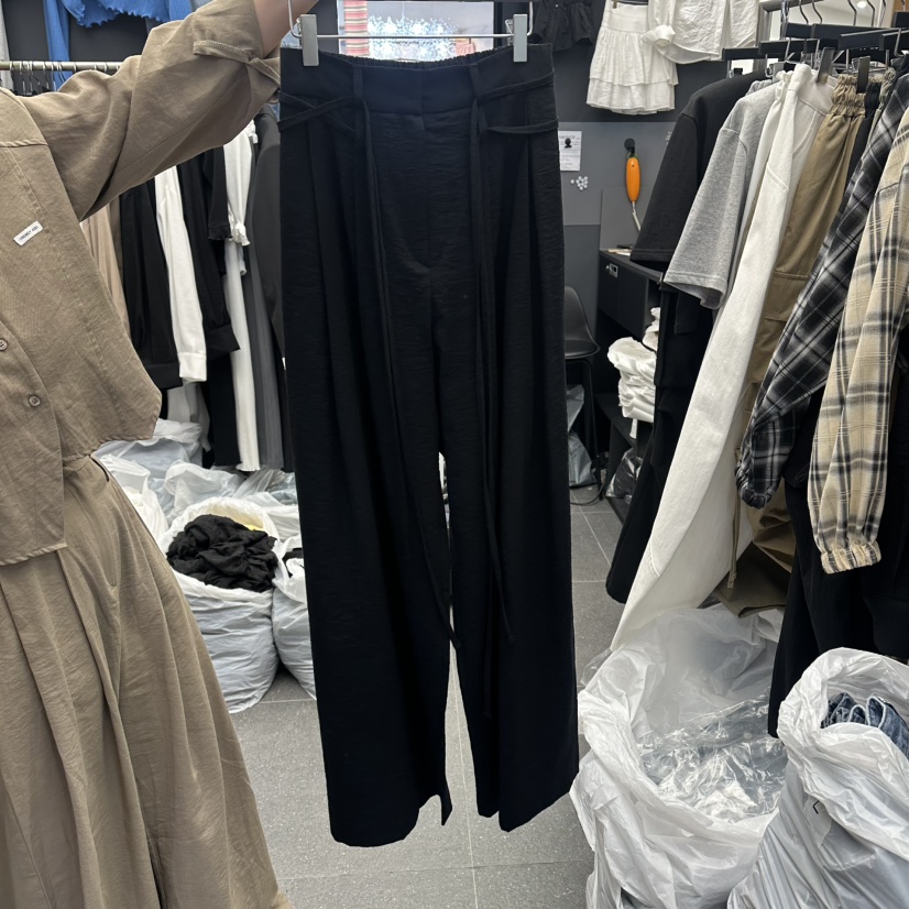 A-DEL韓國東大門直郵女裝新品26春夏人氣休閑休閑褲含腰帶A-DEL休閑褲圖色3